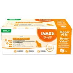 IAMS Delights Adult morski sadeži in meso s kopnega v omaki v večpaketnem pakiranju 6120g (72x85g)