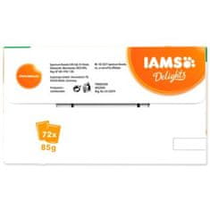 IAMS Delights Adult morski sadeži in meso s kopnega v omaki v večpaketnem pakiranju 6120g (72x85g)