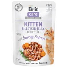 Brit Care Cat Kitten losos, fileti v želeju 85g