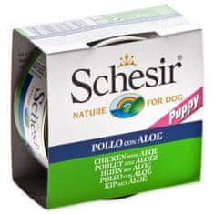 Schesir Konzerva Puppy piščanec z aloe 150g