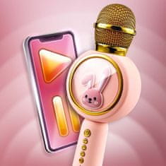 MG Bunny Bluetooth Karaoke mikrofon, roza