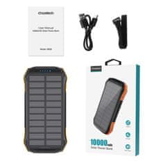 Choetech B658 Sončni Power Bank 10000mAh 2x USB, črna/oranžna