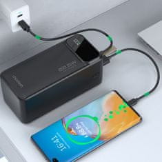 Choetech B732 Power Bank 50000mAh 2x USB / USB-C 22.5W, črna