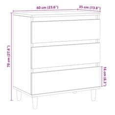 Vidaxl Sideboard artisian hrast 60x35x70 cm konstruiran les