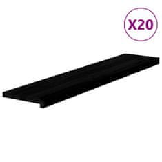 Vidaxl Podloge za stopnice 20 kosov rjave 120x25x2 cm trdna hrastovina