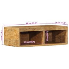 Vidaxl Stenska TV omarica 60x30x19 cm trden robusten mangov les