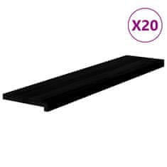 Vidaxl Podloge za stopnice 20 kosov rjave 110x25x2 cm trdna hrastovina