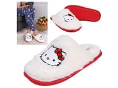 HELLO KITTY Hello Kitty Ženski copati/hišni copati, beli, krzneni v okrasni torbici 38-39 EU 