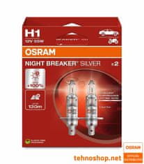 Osram ŽARNICA HALOGEN H1 64150NBS-2HB NIGHT BREAKER SILVER 55W P14.5s 2HB