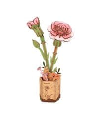 RoboTime 3D lesena sestavljanka Pink Carnation