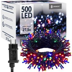 Springos novoletne lučke 500 LED večbarvne 8 funkcij 25 + 2,5m