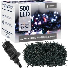 Springos novoletne lučke 500 LED večbarvne 8 funkcij 25 + 2,5m