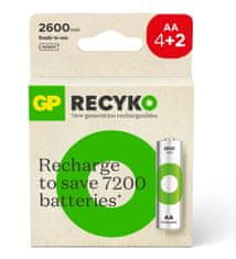 GP Batteries Recyko AA polnilna baterija 2600 mAh 1.2V LSD Ni-MH 6 kom