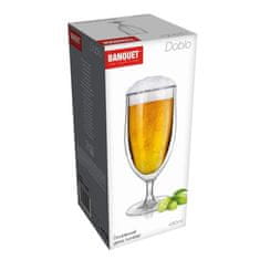 Banquet Dvostenski kozarec na nogi DOBLO 480 ml, komplet 4 kosov