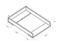 Klups Previjalna deska &#8211; naravna