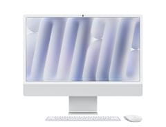 Apple iMac 24 računalnik, M4, 10C GPU, 16GB, SSD256GB, Nano, srebrn