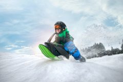 Gizmo Riders ski bob sanke SKIDRIFTER, mistično zelen