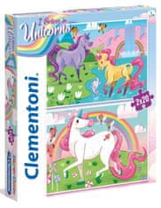 Clementoni Sestavljanka Supercolor Unicorn/2x20 kosov