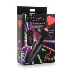 Booty Sparks Analni čep Laser Heart, medium