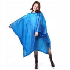 Korbi Pletenica proti dežju s kapuco, Poncho PVC Unisex, modra