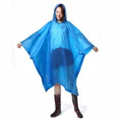 Korbi Pletenica proti dežju s kapuco, Poncho PVC Unisex, modra