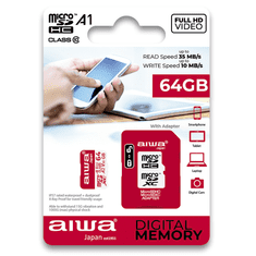 Spominska kartica MicroSD XC 64GB Class 10, 35MB/s z adapterjem SD