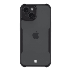 Tactical Quantum silikonski ovitek za iPhone 15 Plus - prozorno črn