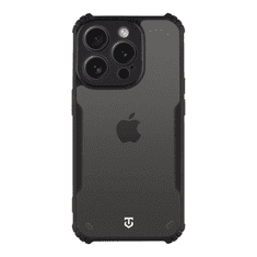 Tactical Quantum silikonski ovitek za iPhone 15 Pro - prozorno črn