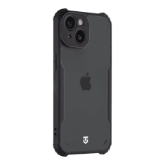 Tactical Quantum silikonski ovitek za iPhone 15 Plus - prozorno črn