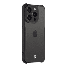 Tactical Quantum silikonski ovitek za iPhone 15 Pro - prozorno črn