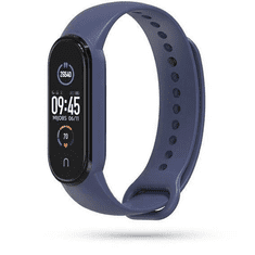 Silikonski pašček za uro Xiaomi Mi Band 5, Xiaomi Mi Band 6, Xiaomi Mi Band 7 - temno moder