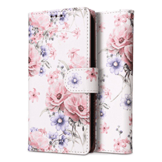 Onasi Preklopna torbica Wallet denarnica Fancy Diary Xiaomi Redmi Note 13 Pro 5G - Flower bela