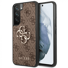 Guess GUHCS23FE4GMGBR silikonski ovitek za Samsung Galaxy S23 FE - rjav z zlatim logom