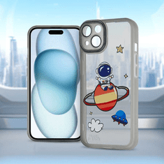 Onasi Clear Case Travel in Space za Samsung Galaxy A05s - prozorno črn