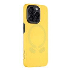 Tactical MagForce Aramid silikonski ovitek za iPhone 15 Pro - rumen s črno obrobo