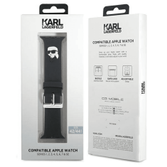 Silikonski pašček za uro za Apple Watch 42 / 44 / 45 / 49 mm - Karls Head - črn - KLAWLSLKP