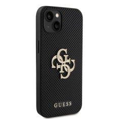 Guess GUHCP13MPSP4LGK silikonski ovitek za iPhone 13 - perforiran črn