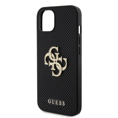 Guess GUHCP13MPSP4LGK silikonski ovitek za iPhone 13 - perforiran črn