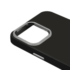 Onasi Satin silikonski ovitek za iPhone 15 Pro - črn