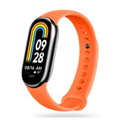 Silikonski pašček za uro Xiaomi Mi Band 8 - oranžen