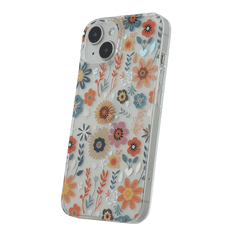 Onasi Silikonski ovitek Hippie Flower za Samsung Galaxy A55 - oranžen