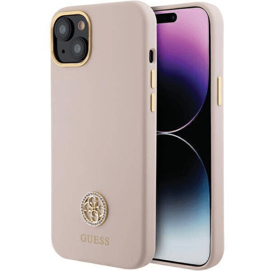 Guess GUHCP15SM4DGPP silikonski ovitek za iPhone 15 - roza