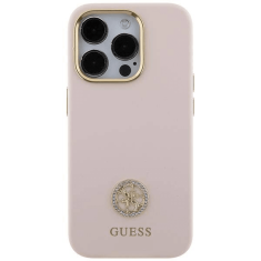 Guess GUHCP15LM4DGPP silikonski ovitek za iPhone 15 Pro - roza