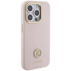 Guess GUHCP15LM4DGPP silikonski ovitek za iPhone 15 Pro - roza