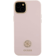 Guess GUHCP15SM4DGPP silikonski ovitek za iPhone 15 - roza