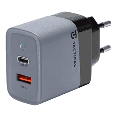 Adapter hišni polnilec MicroGrid QC 45W vhod 1x USB A in 1x Type C - Original (EU Blister) siv