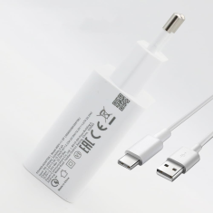 Polnilec MDY-11-EP USB A 22,5W s kablom Type C 3A - bel (Bulk)