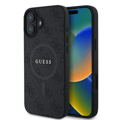 Guess Originalni ovitek GUHMP16MG4GFRK za iPhone 16 Plus - MagSafe - PU Leather - črn