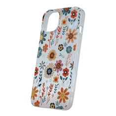 Onasi Silikonski ovitek Hippie Flower za iPhone 16 Plus - oranžen