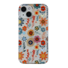 Onasi Silikonski ovitek Hippie Flower za iPhone 16 Plus - oranžen